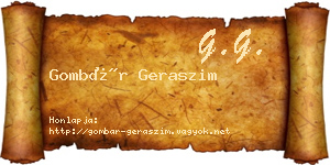 Gombár Geraszim névjegykártya